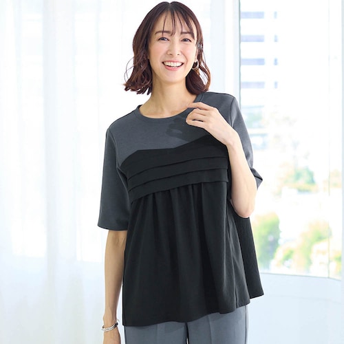 ビスチェ風切り替えカットソー