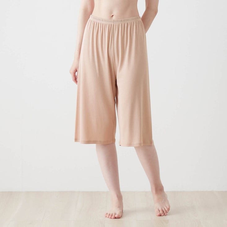 汗取りインナー・綿混ペチパンツ【ひざ丈】