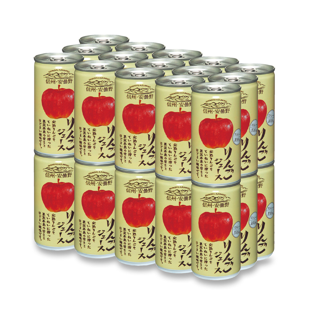 【ベルメゾン】信州・安曇野りんごジュース 190g×30缶