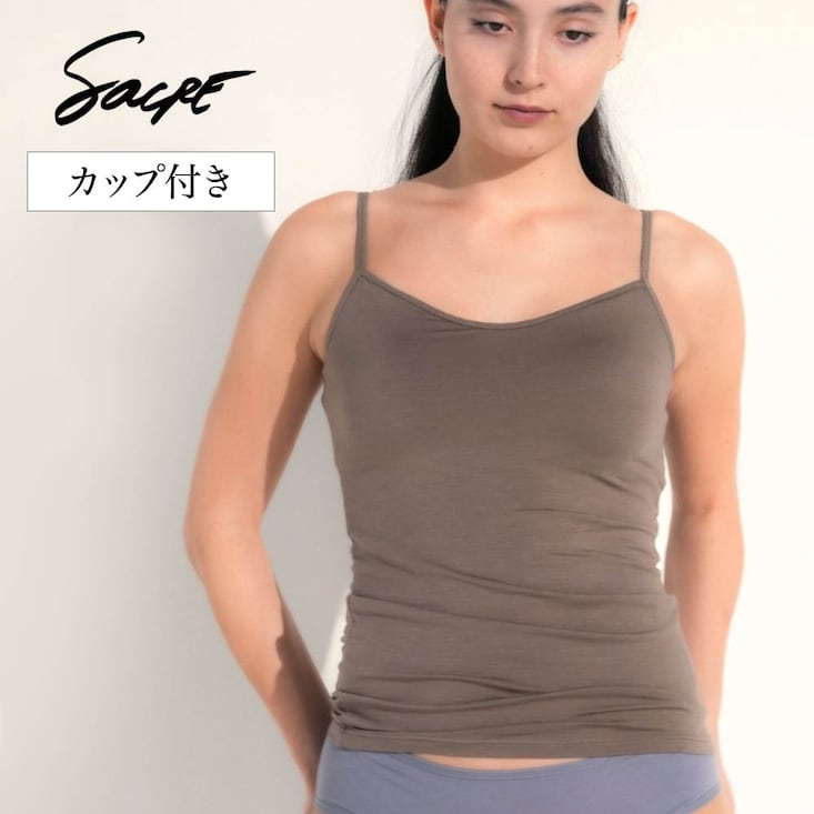 【数量限定特価】 Sacre カップ付きキャミソール 
