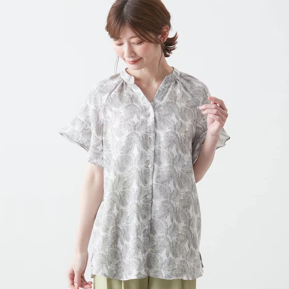 【クロスファンクション/CF】しわになりにくい袖フリルスキッパー