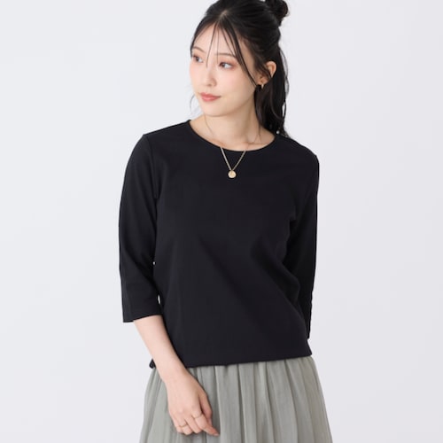 綿素材7分袖Tシャツ