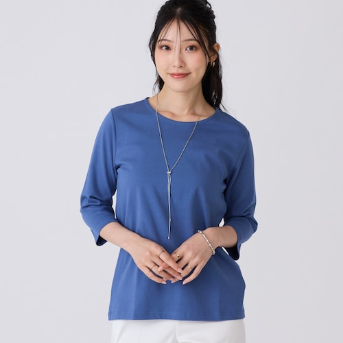 綿素材7分袖Tシャツ