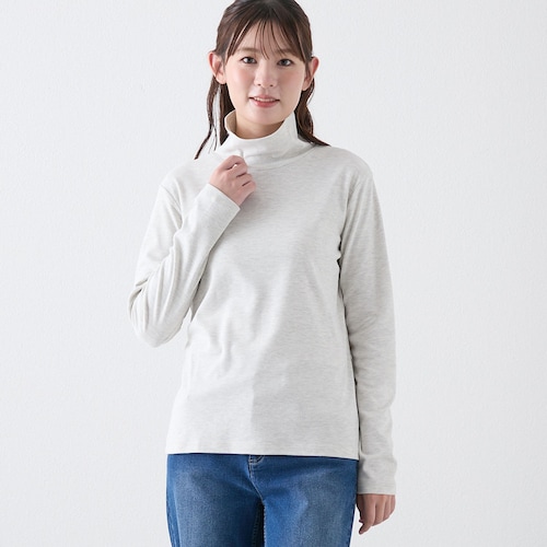 起毛スムースタートル長袖Tシャツ