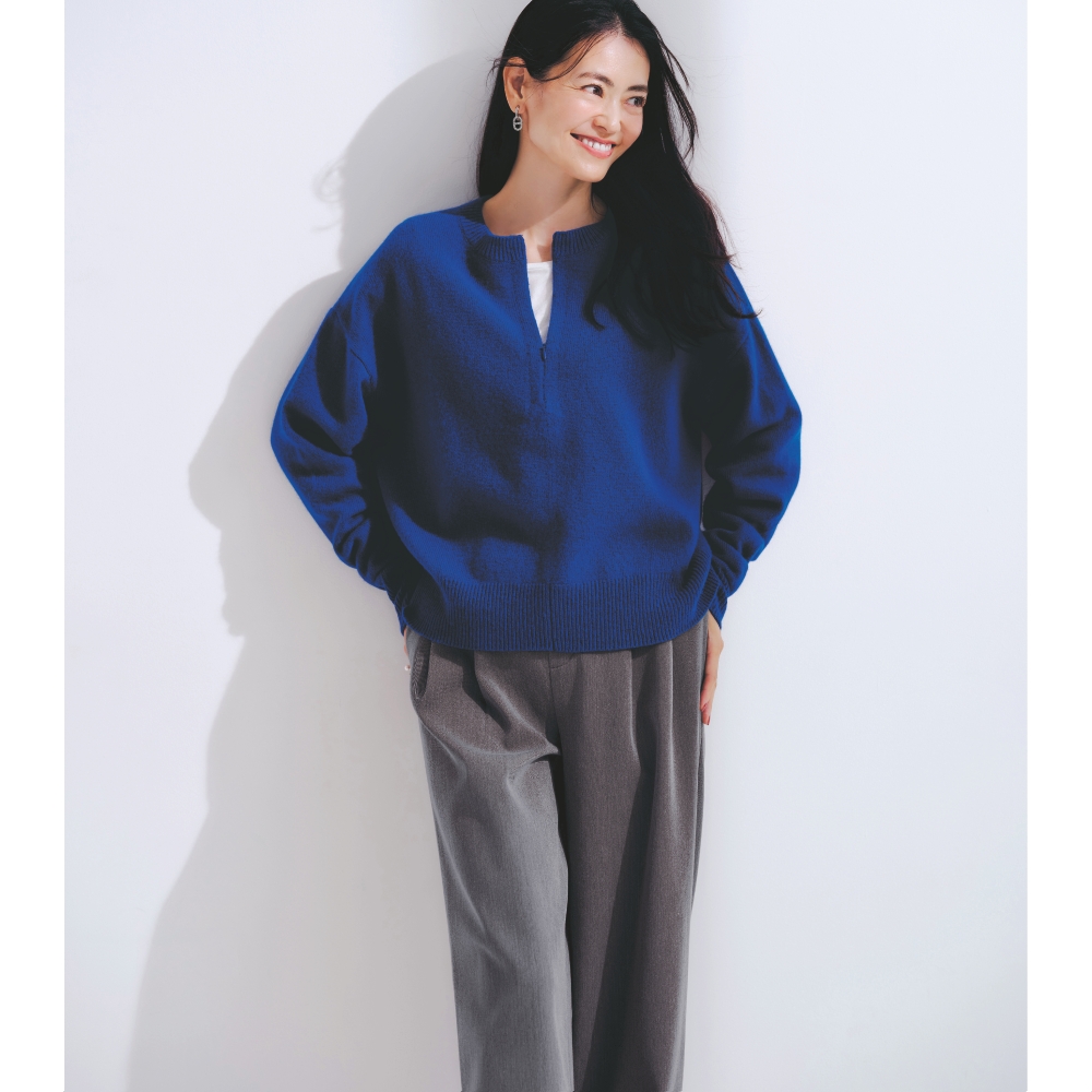 ウールカシミヤブレンドファスナー使いニットスタイルノート/StyleNote ウールカシミヤブレンドファスナー使いニットスタイルノート/StyleNote