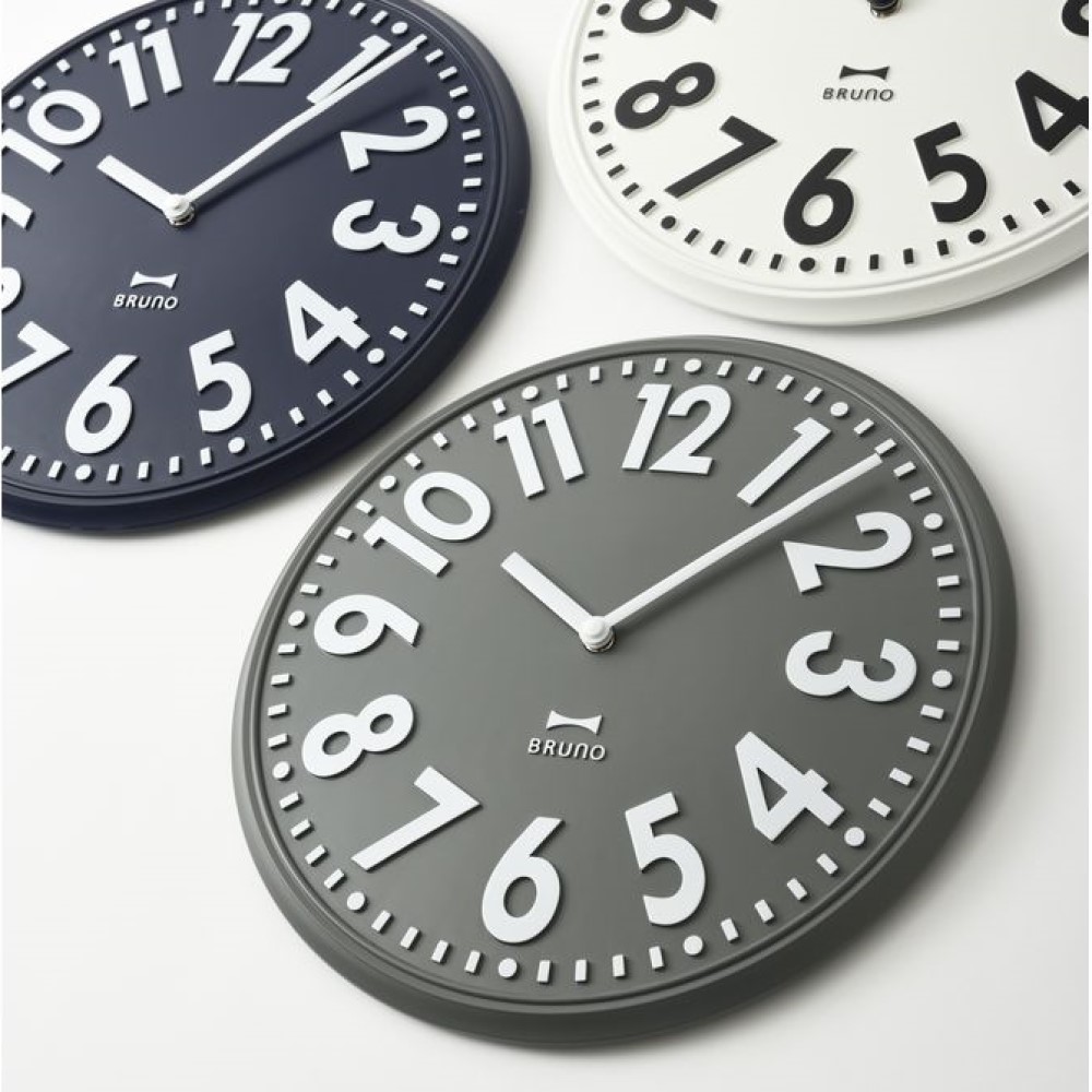 【ブルーノ/BRUNO】エンボスウォールクロック 【静音】