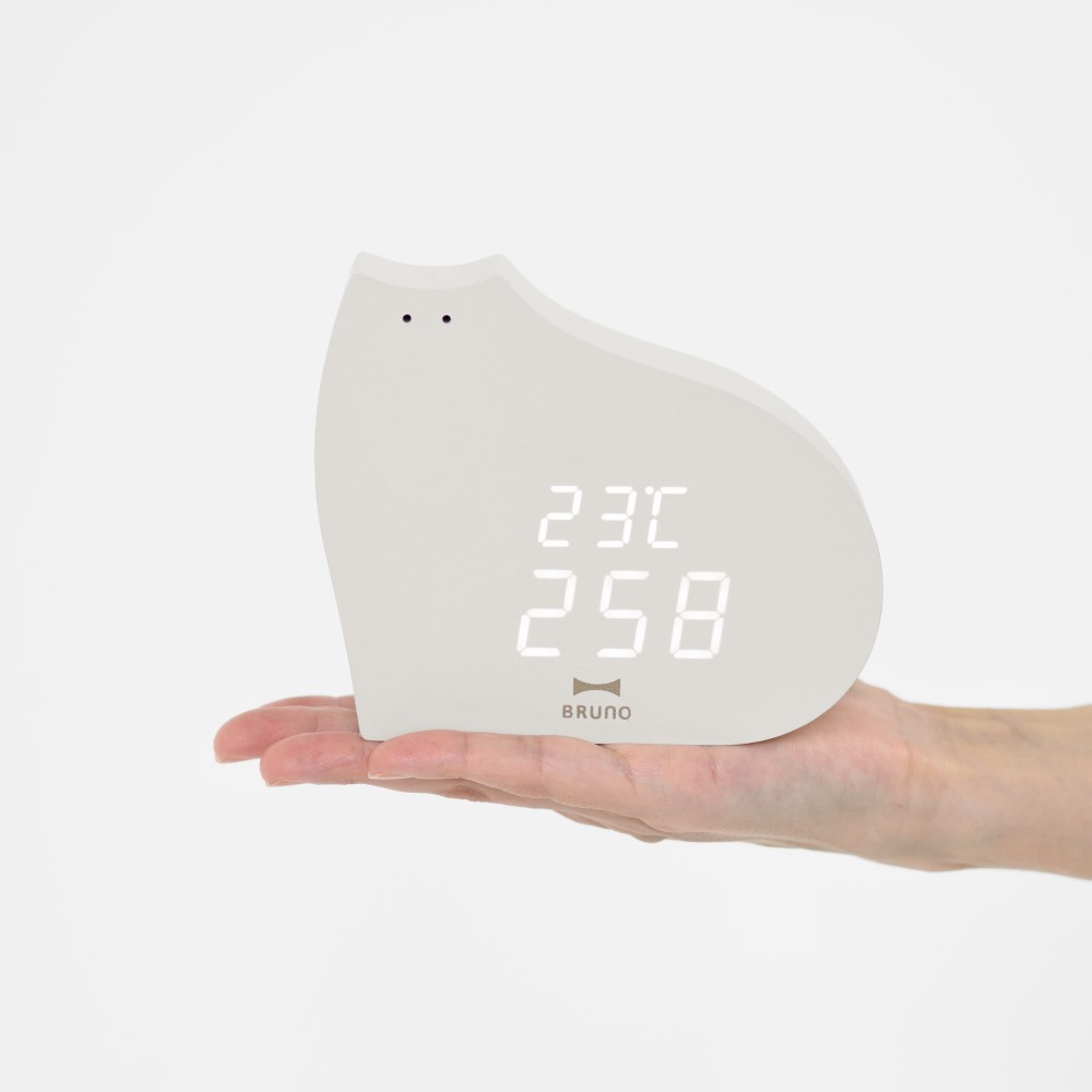 【ブルーノ/BRUNO】日付・温度表示付き アニマルモチーフLEDクロック