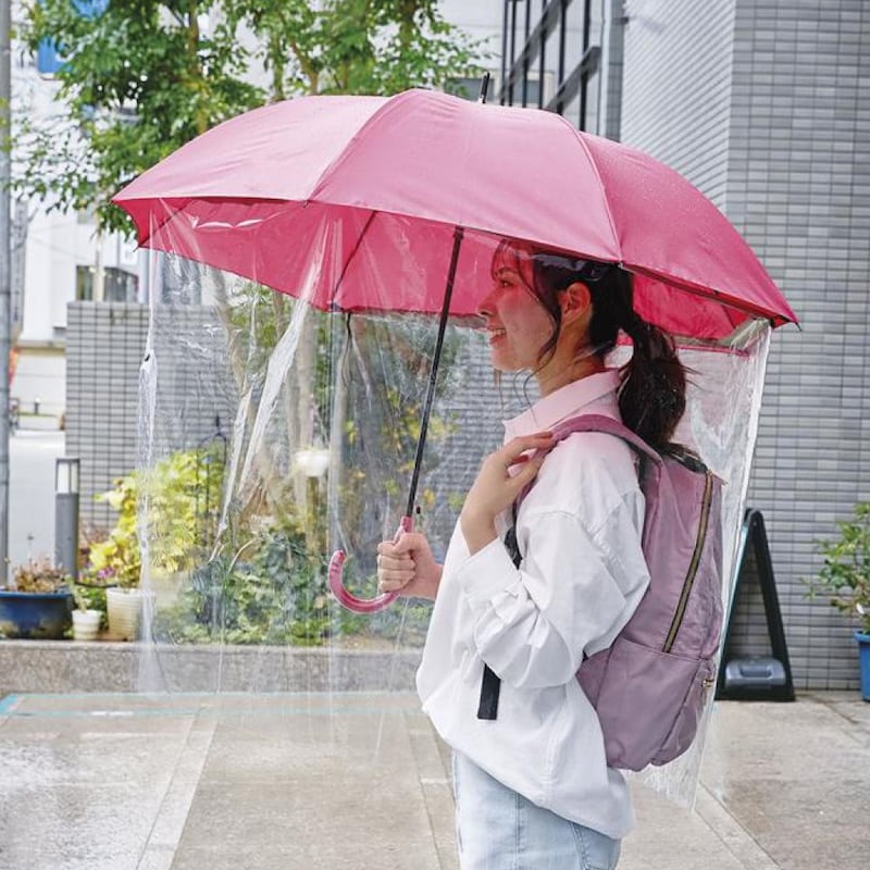 傘に取り付けて雨をシャットアウト！