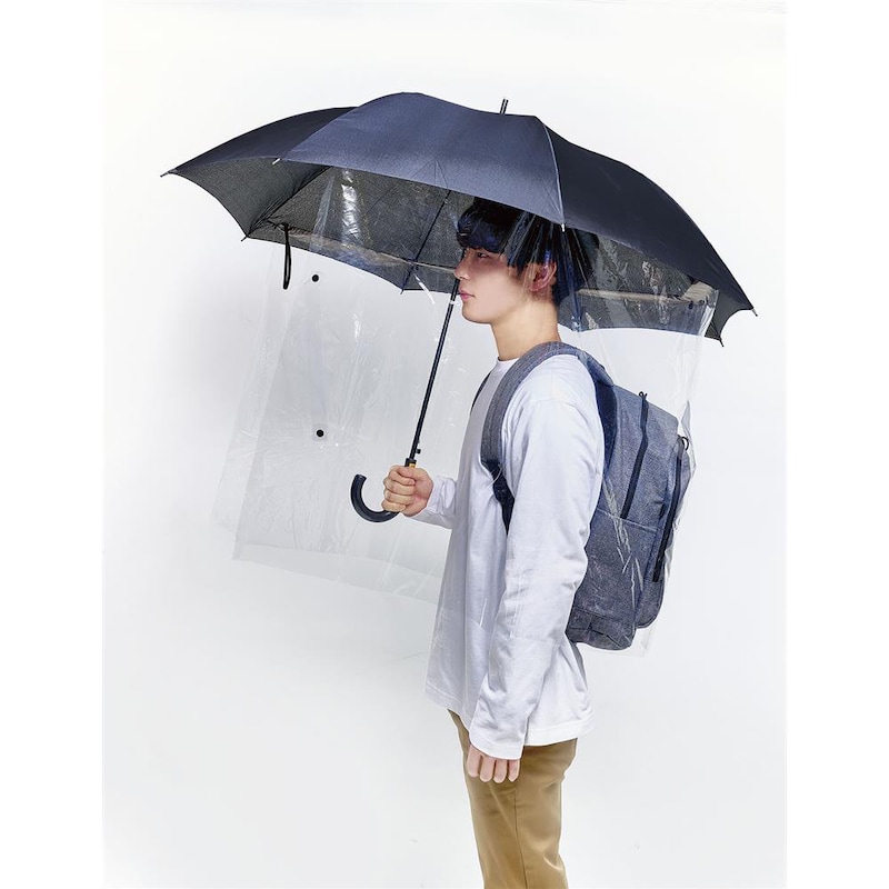 傘に取り付けて雨をシャットアウト！