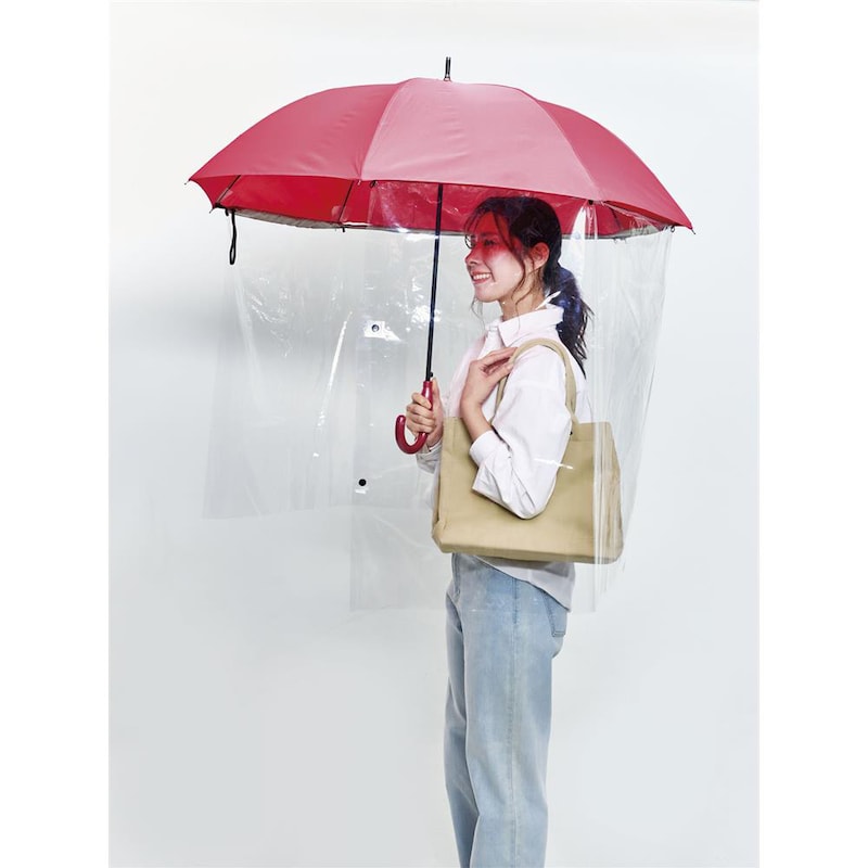 傘に取り付けて雨をシャットアウト！