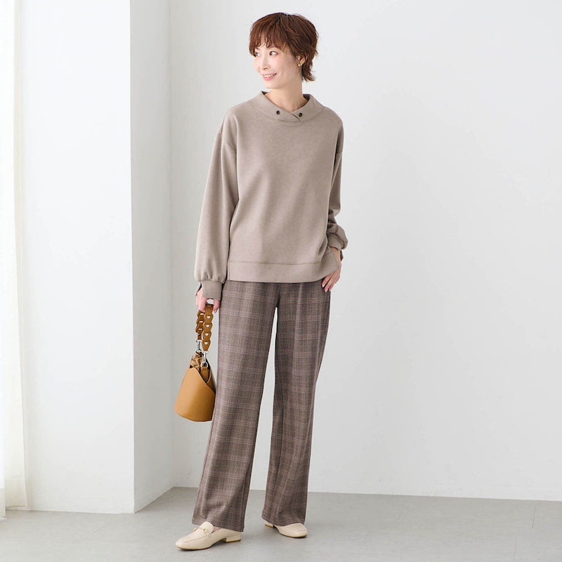 モデル身長170cm／M　※写真は撮影用のため股下＋6cmになります。