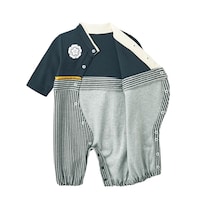 ［男の子］紋付風ツーウェイオール（ブラック系／サイズ５０～６０）