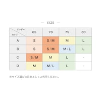 授乳ブラサイズ目安表