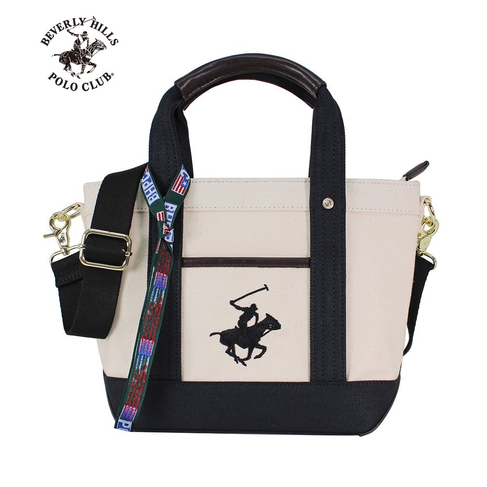 【ビバリーヒルズポロクラブ/BEVERLY HILLS POLO CLUB】キャンバス手提げバッグ(2WAY)