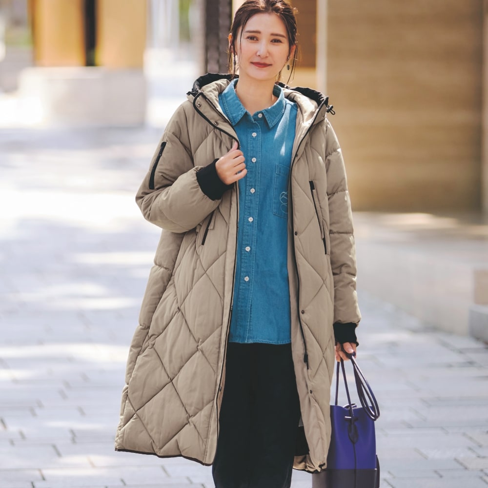 中わたジャケット/コート(ベージュ系)の通販｜通販のベルメゾン