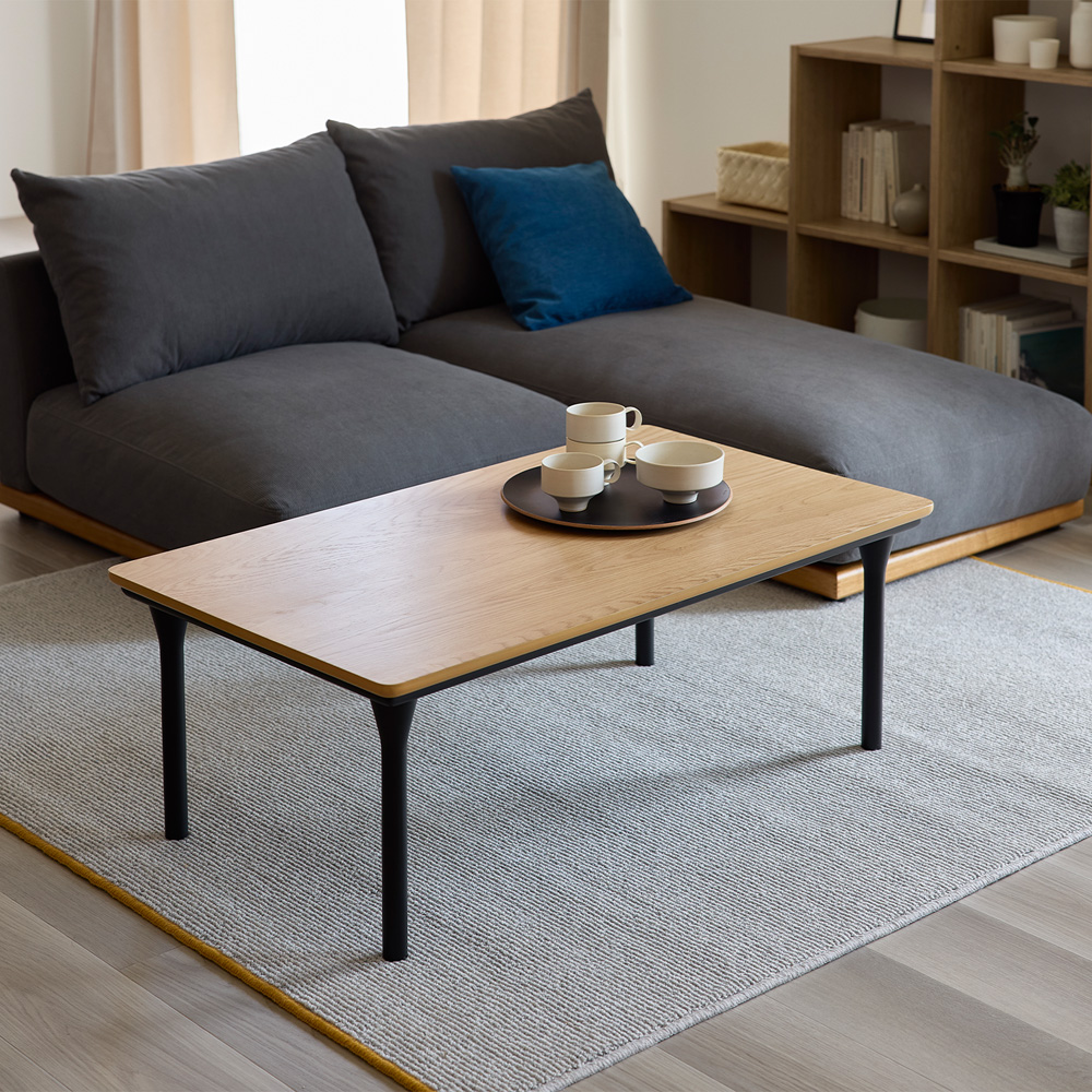 モダンデザインの半月形こたつテーブル モダンデザインの半月形こたつテーブル