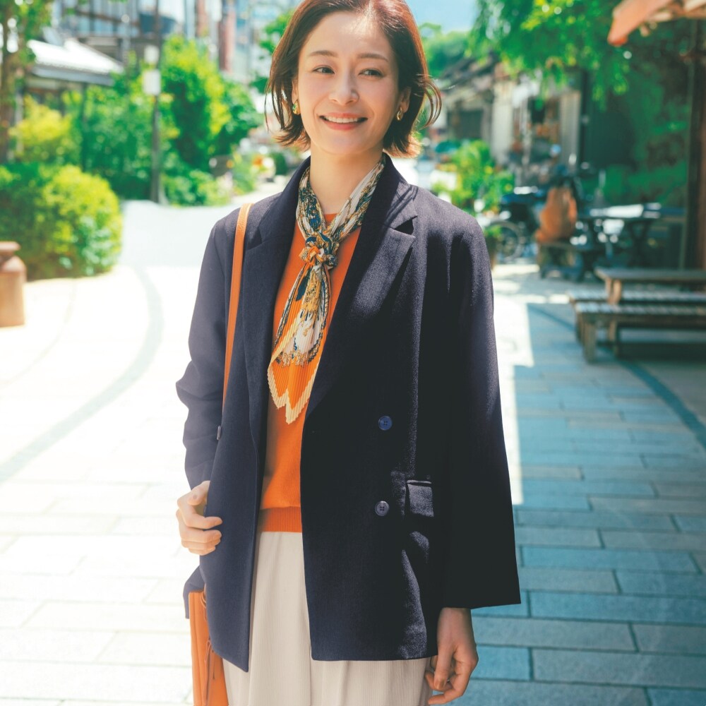 【ベルメゾン】テーラードダブルブレストジャケット