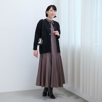 モデル身長170cm／M　※写真は撮影用のため総丈＋7cmになります。