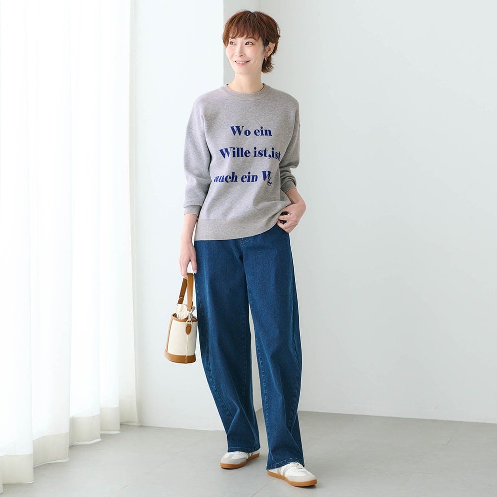 モデル身長170cm／64－91　※写真は撮影用のため総丈＋6cmになります。