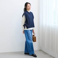 モデル身長170cm／64－91　※写真は撮影用のため総丈＋6cmになります。
