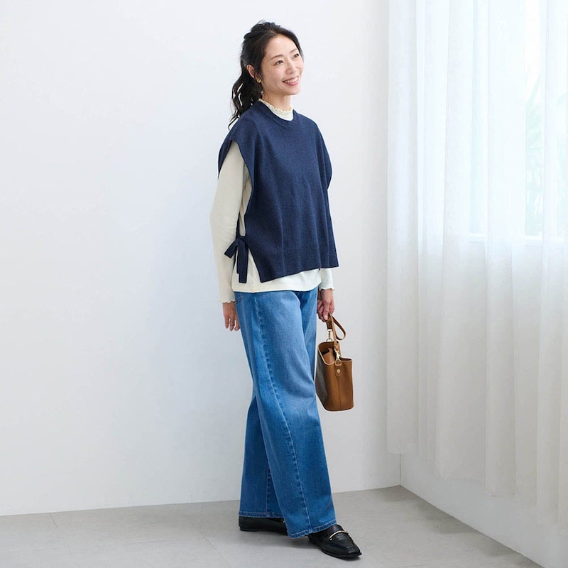 モデル身長170cm／64－91　※写真は撮影用のため総丈＋6cmになります。