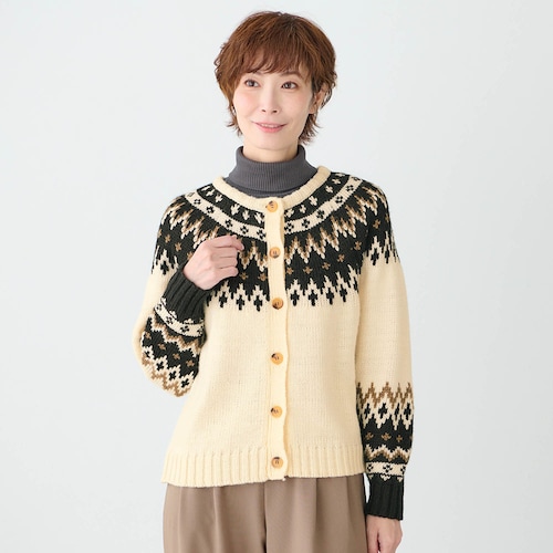 求心柄ニットカーディガン