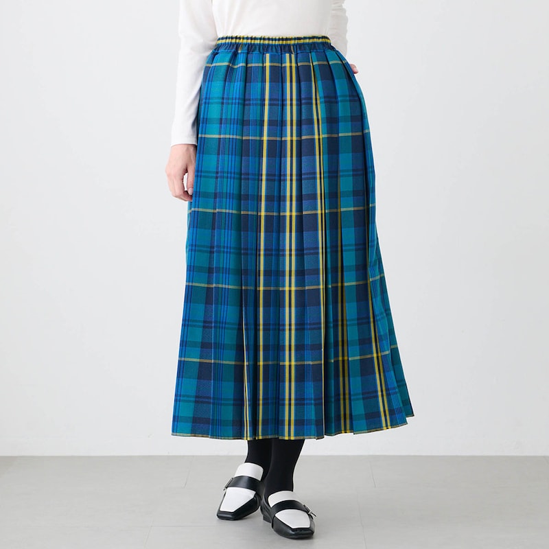 ブルー系×イエローチェック