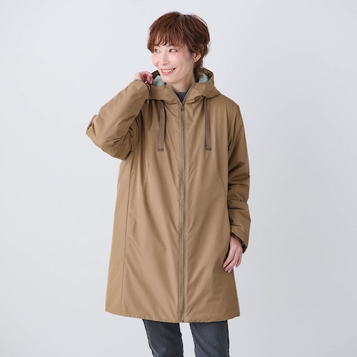 軽くてあたたか！防風シート入り中わたコート 【防風】