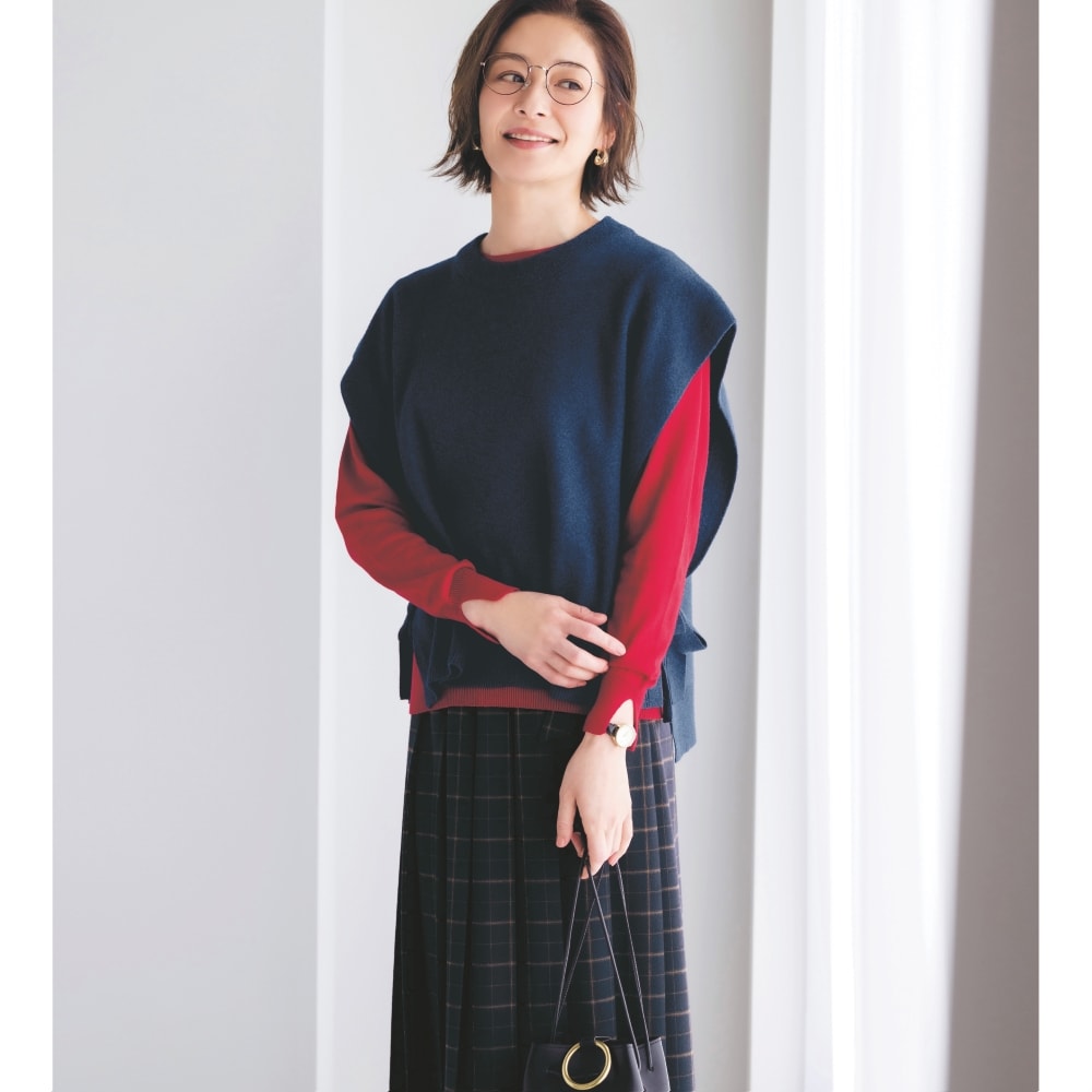 heihei リボンニットベスト サイドリボンニットベスト,ikka| TOKYO DESIGN CHANNEL