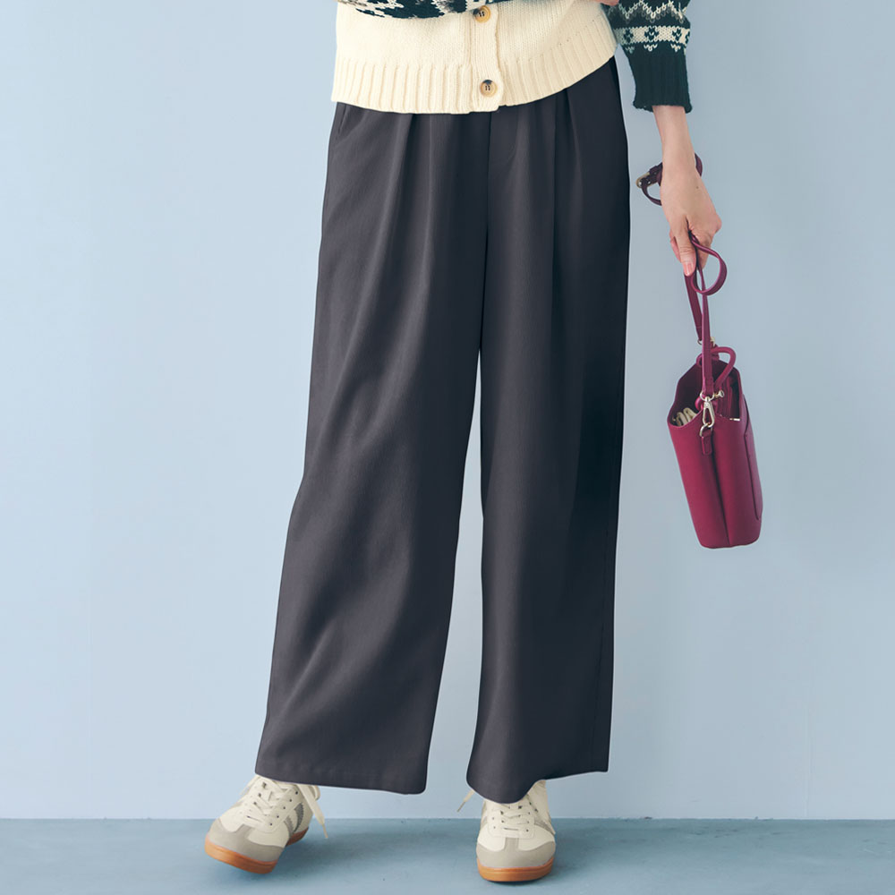 【ベルメゾン】コーデュロイワイドパンツ 【ベルメゾン】コーデュロイワイドパンツ