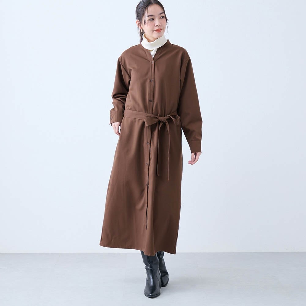 【ベルメゾン】ベルト付きシャツワンピース