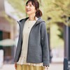 【ベルメゾン】あったかカットソーシャギー裏地付きフードジャケット