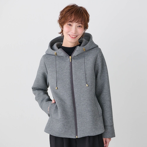 あったかカットソーシャギー裏地付きフードジャケット
