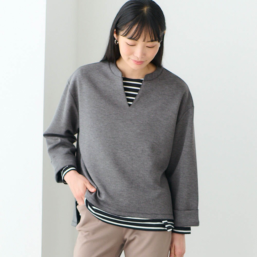 【ベルメゾン】ダンボールプルオーバー & ロングTシャツセット