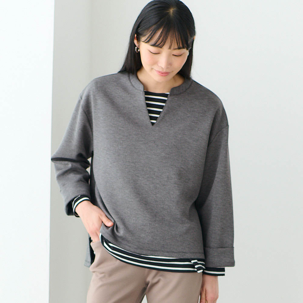 【ベルメゾン】ダンボールプルオーバー & ロングTシャツセット 【ベルメゾン】ダンボールプルオーバー & ロングTシャツセット