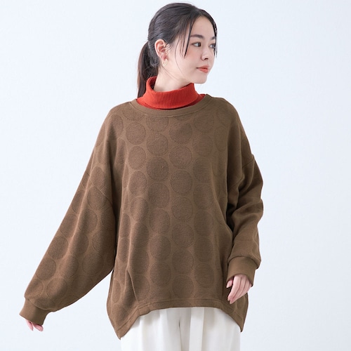 ドットジャカード長袖プルオーバー