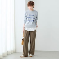 モデル身長170cm／M・股下70cm ※写真は撮影用のため股下＋6cmになります。