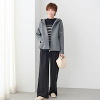 モデル身長170cm／M・股下70cm ※写真は撮影用のため股下＋6cmになります。