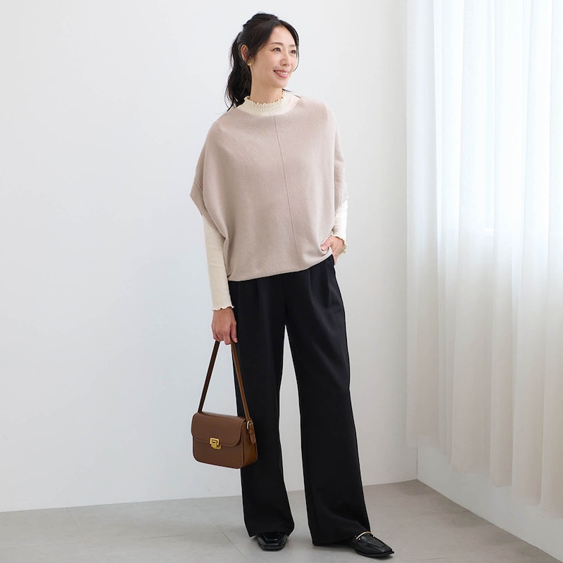 モデル身長170cm／M・股下70cm　※写真は撮影用のため股下＋6cmになります。