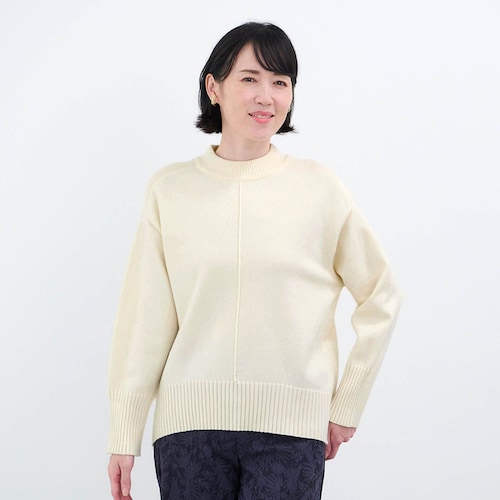 洗濯機で洗えるハイネックニットプルオーバー