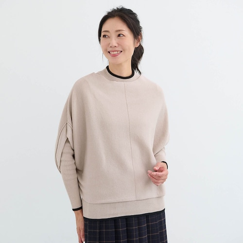 ニットポンチョ＆ハイネックニットセット