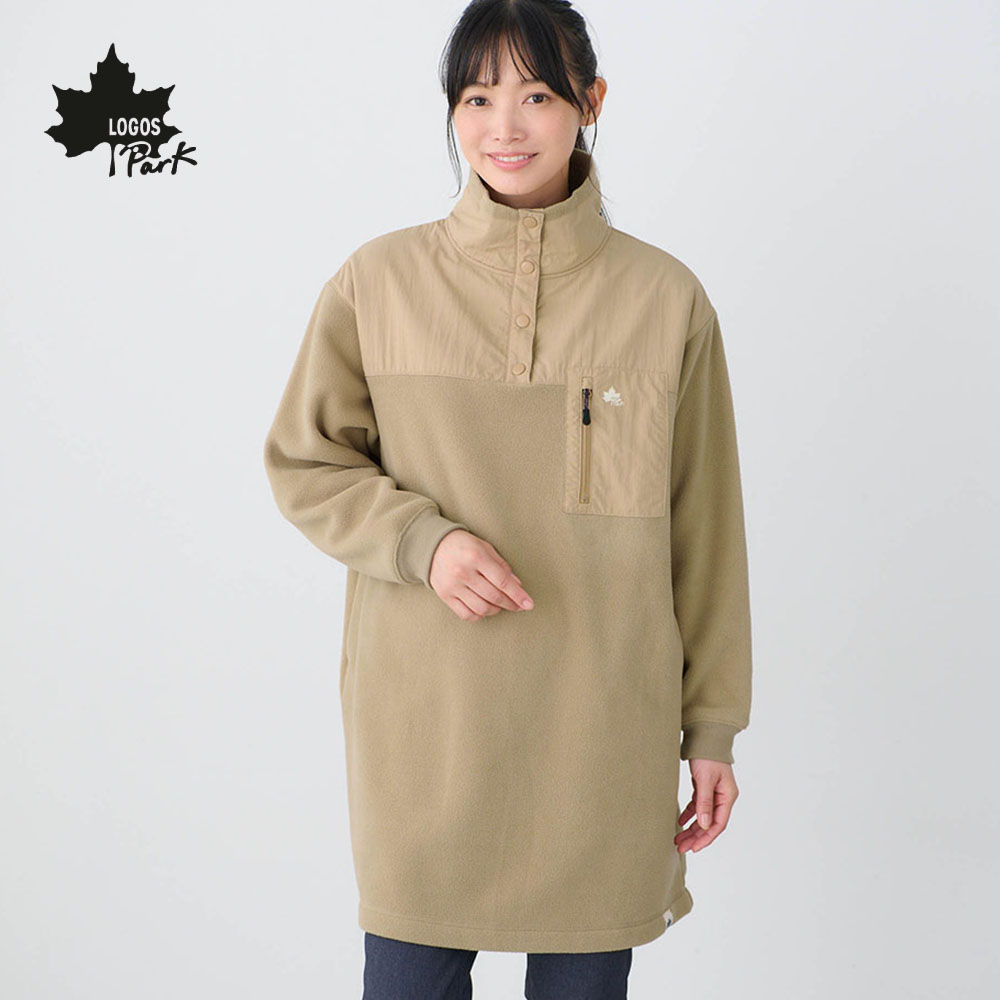 【ロゴス・パーク/LOGOS Park】フリース布帛使いチュニック 【ロゴス・パーク/LOGOS Park】フリース布帛使いチュニック