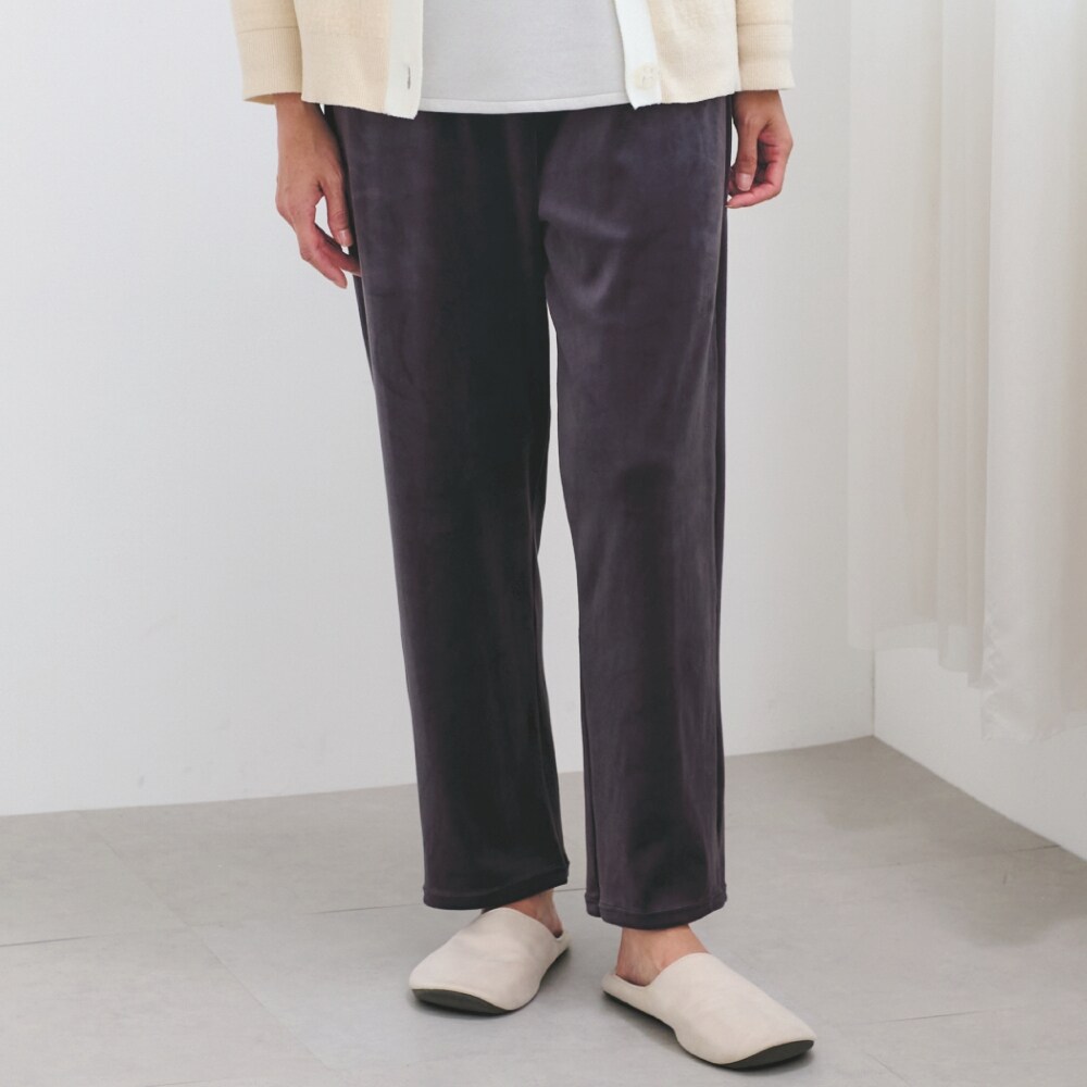 【Home BY TEMPUR】ベロアルームワイドパンツ