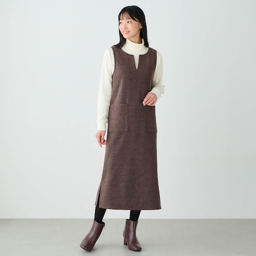 ウール調ストレッチジャンパースカート
