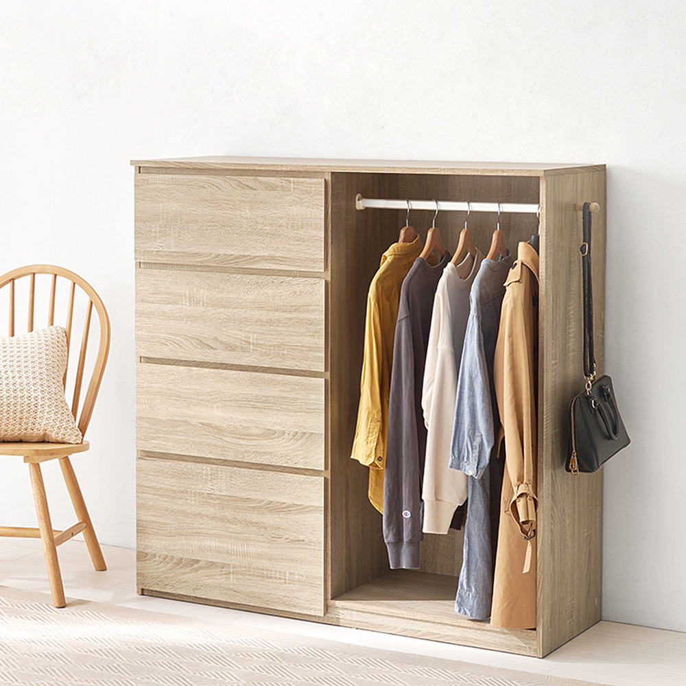 【ベルメゾン】ハンガーラック付きチェスト 【ベルメゾン】ハンガーラック付きチェスト