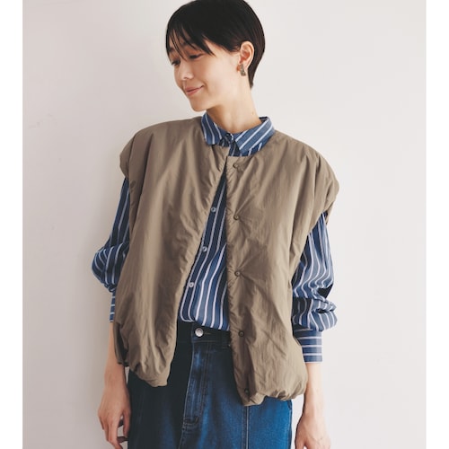 中わたノーカラーベスト