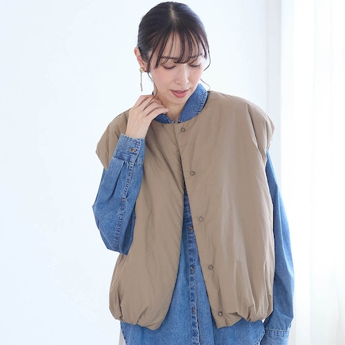 中わたノーカラーベスト