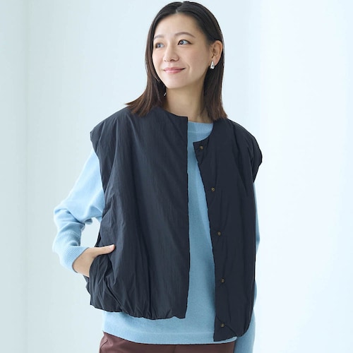 中わたノーカラーベスト