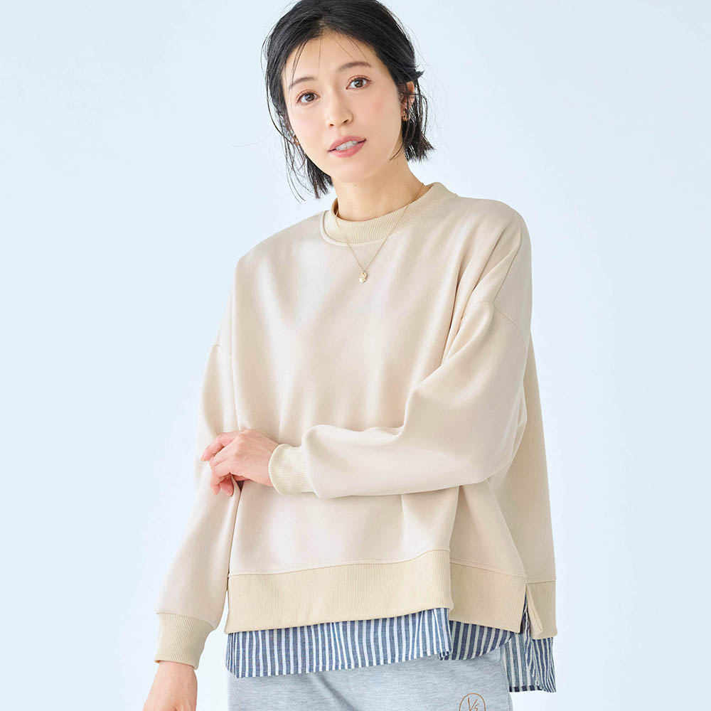 【ベルメゾン】フェイクレイヤードカットソー