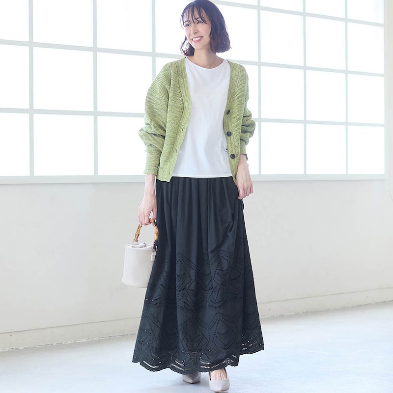 モデル身長169cm／M～L※写真は撮影用のため総丈+6cmになります。